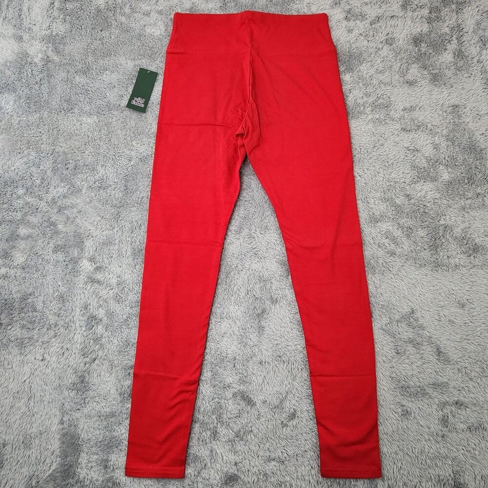 Wild Fable Fashion Leggings Womens XS Red‎ High-Waisted Cotton Workout Stretch - Picture 2 of 11